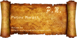 Petru Margit névjegykártya